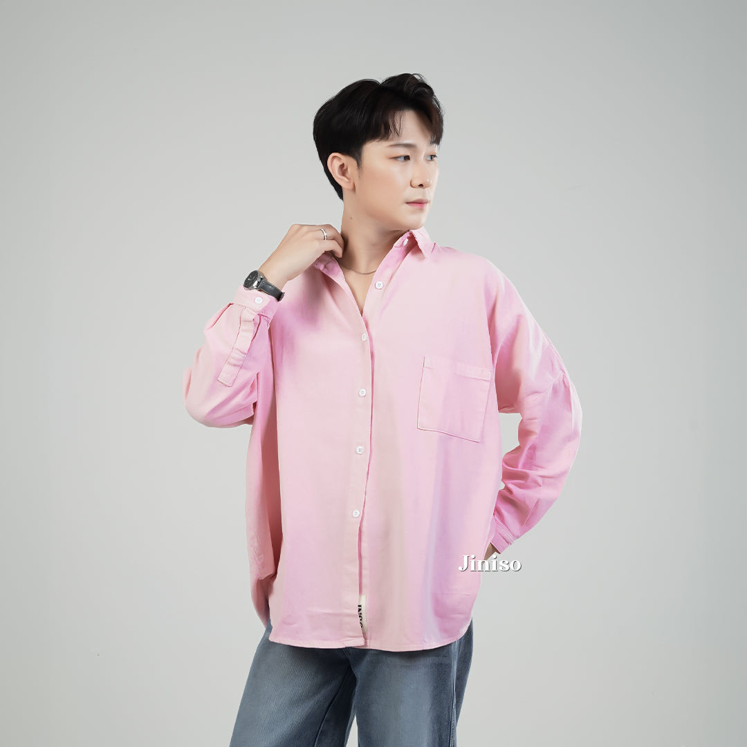 JINISO - Denim Shirt Kemeja Oversize HYPER ACTIVE