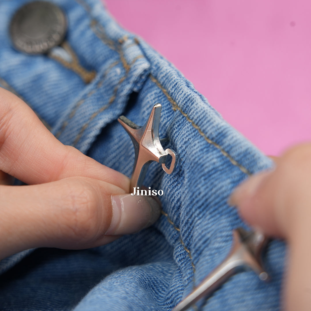 JINISO - 1set Kancing Pengecil Jeans Adjustable Twin Star