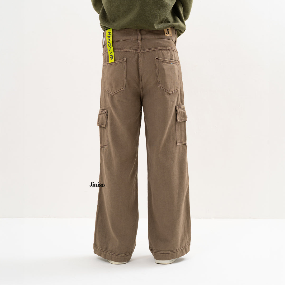 JINISO Loose Cargo Denim Jeans Pria 401