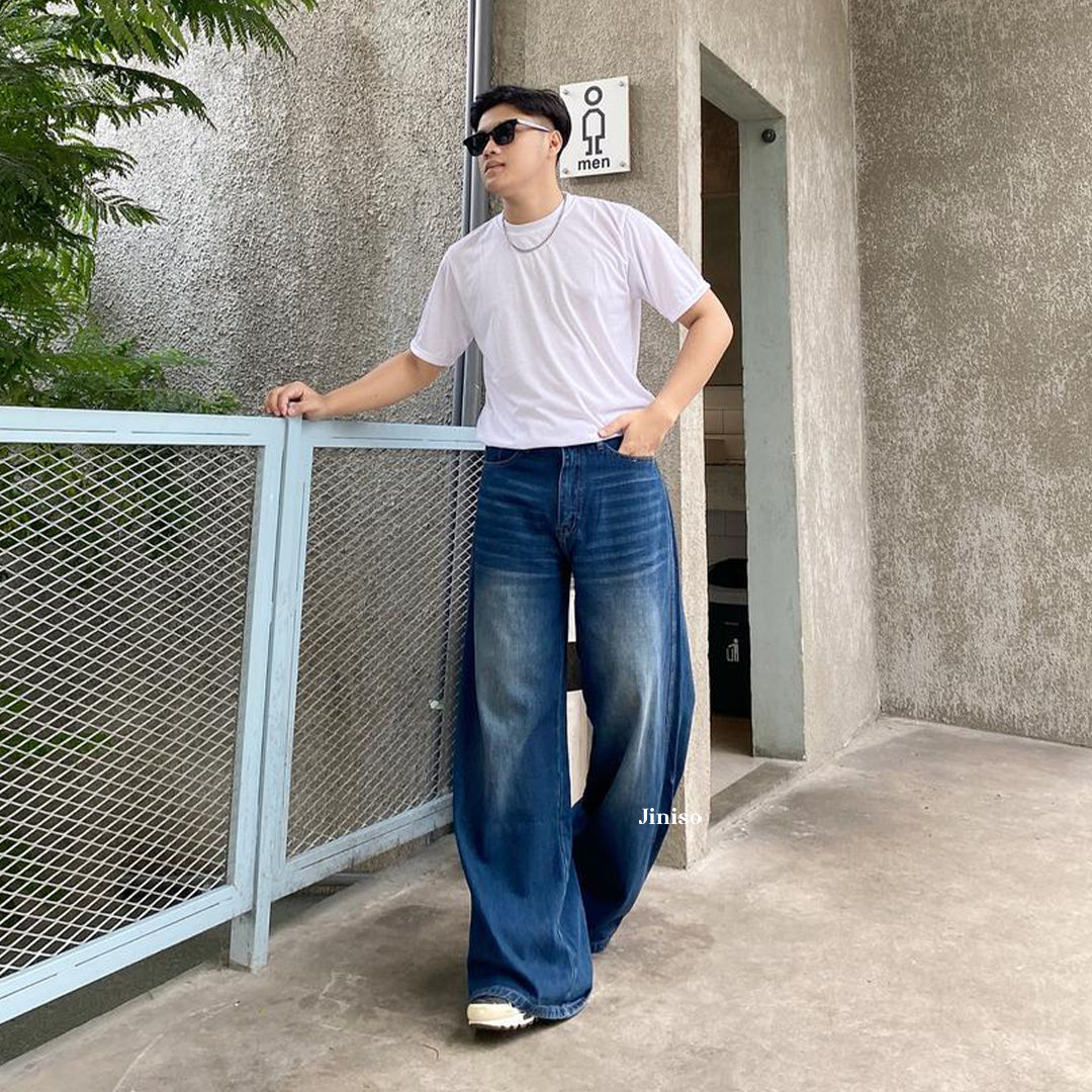 JINISO Oversize Baggy Loose Jeans Pria 687