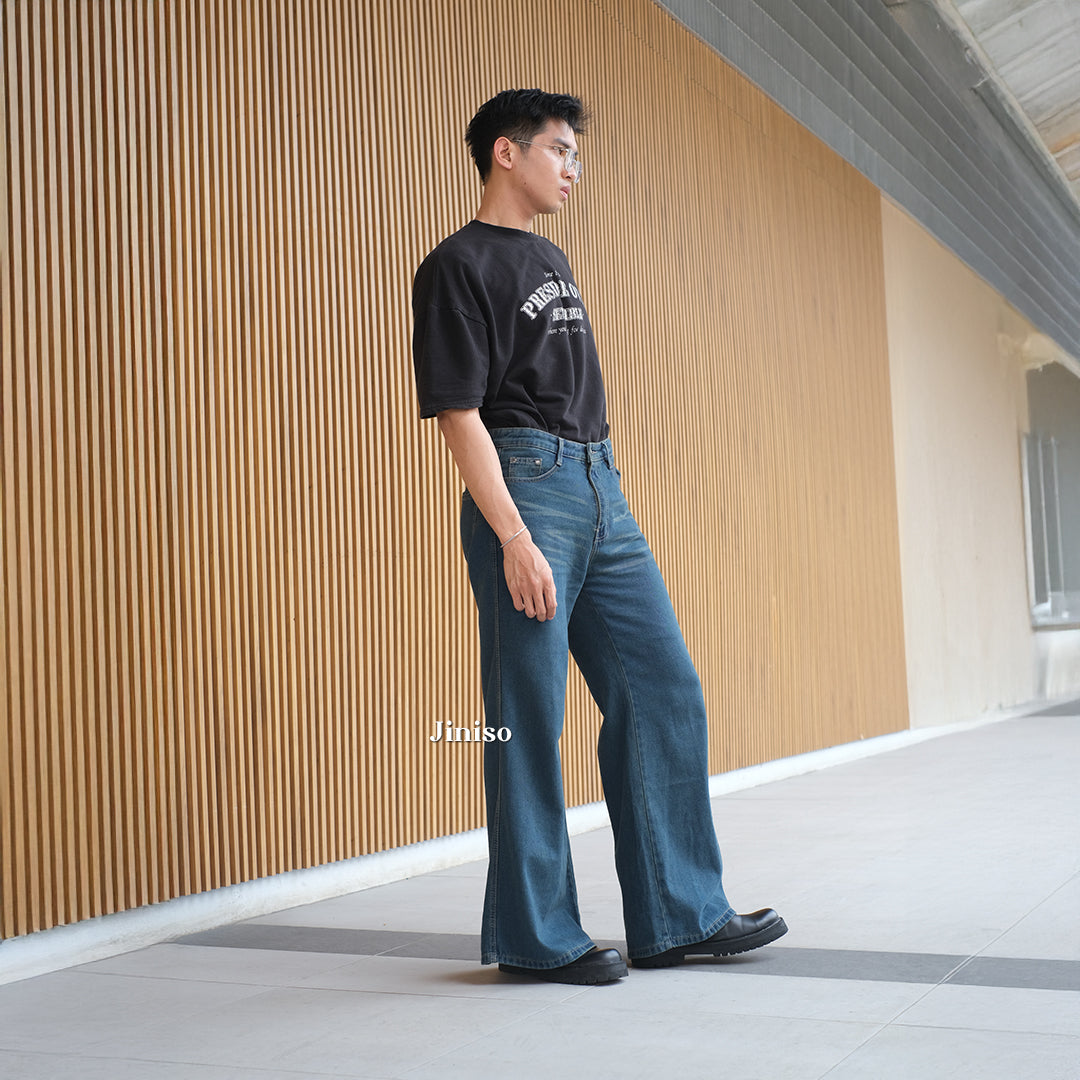 JINISO Bootcut Denim Jeans Pria 372