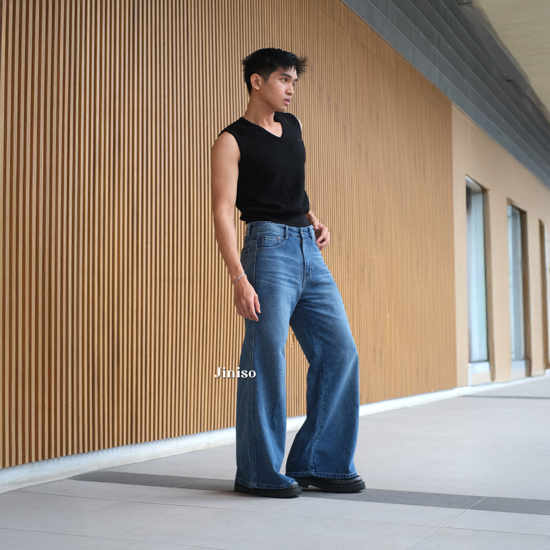 JINISO Bootcut Denim Jeans Pria 375