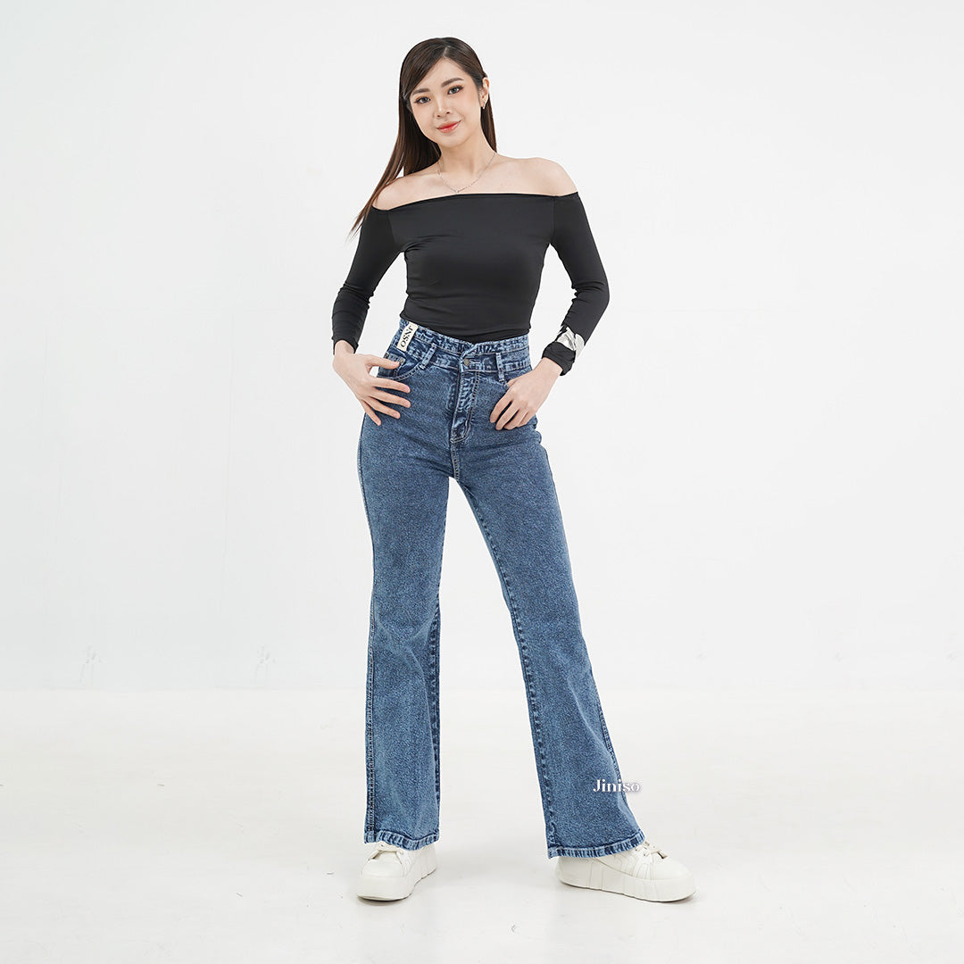 JINISO - Ultra Highwaist Cutbray Stretch Jeans 631 HANGOUT