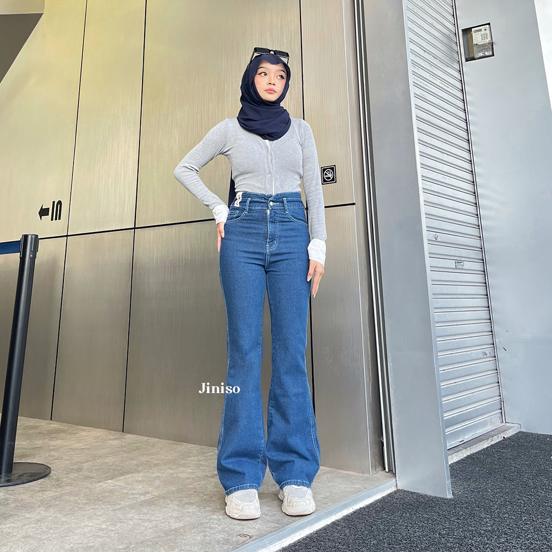 JINISO - Ultra Highwaist Cutbray Stretch Jeans 611 HANGOUT
