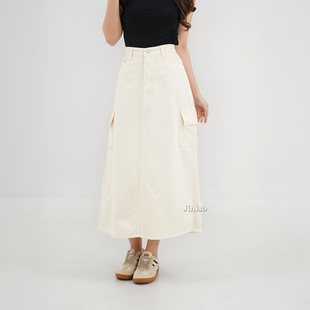 JINISO - Highwaist Rok Cargo Jeans Panjang 984 SEVENTY