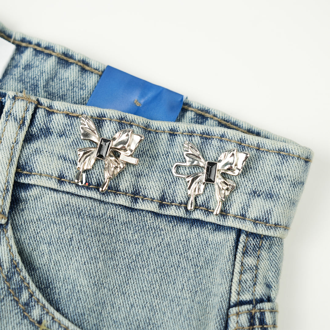 JINISO - 1set Kancing Pengecil Jeans Adjustable Butterfly