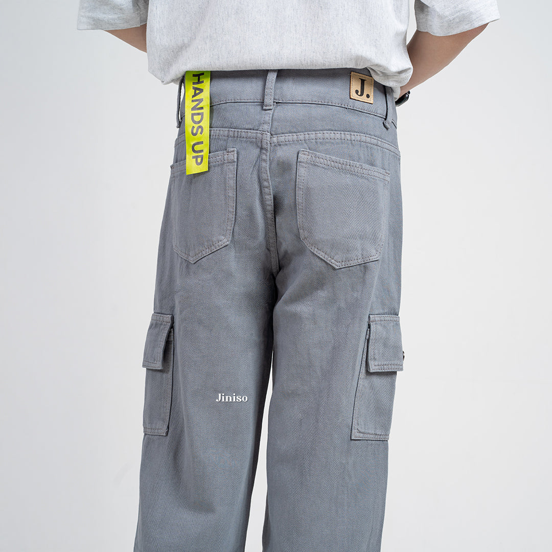 JINISO Loose Cargo Denim Jeans Pria 408