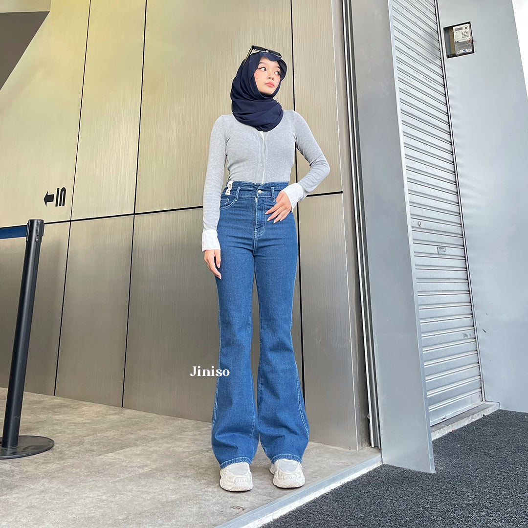 JINISO - Ultra Highwaist Cutbray Stretch Jeans 611 HANGOUT