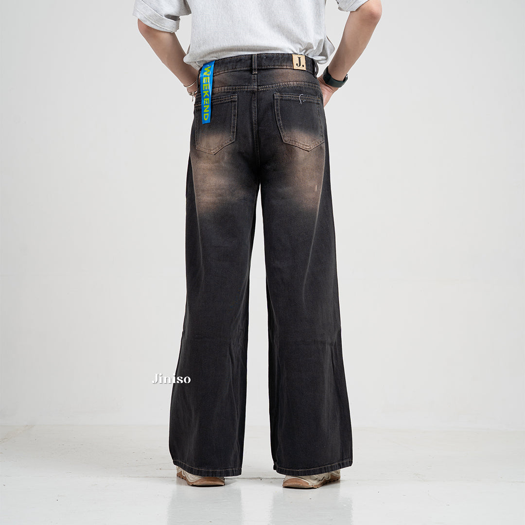 JINISO Oversize Baggy Loose Jeans Pria 753