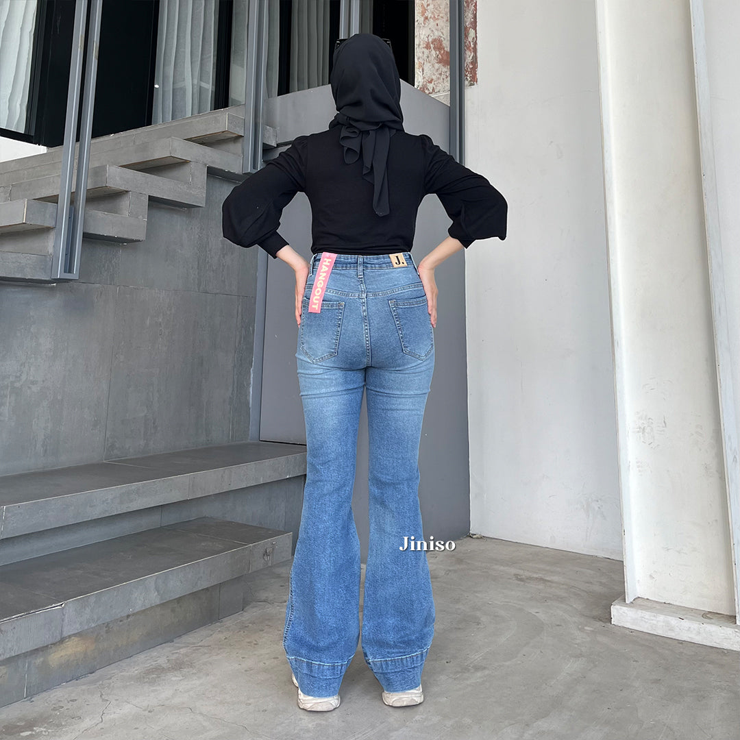 JINISO - Highwaist Stretch Cutbray Flare Jeans 736 HANGOUT
