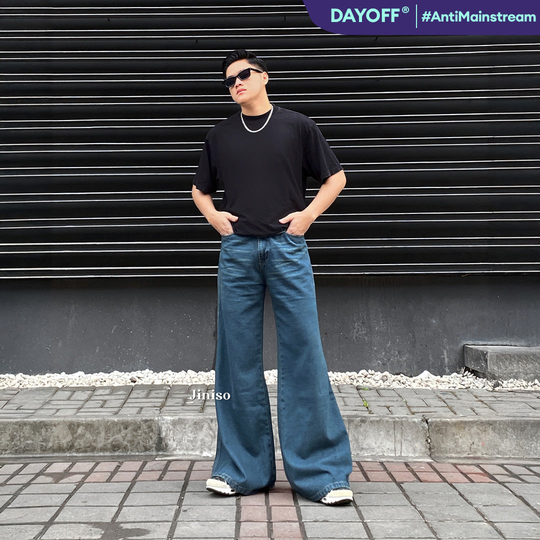 JINISO Bootcut Denim Jeans Pria 372