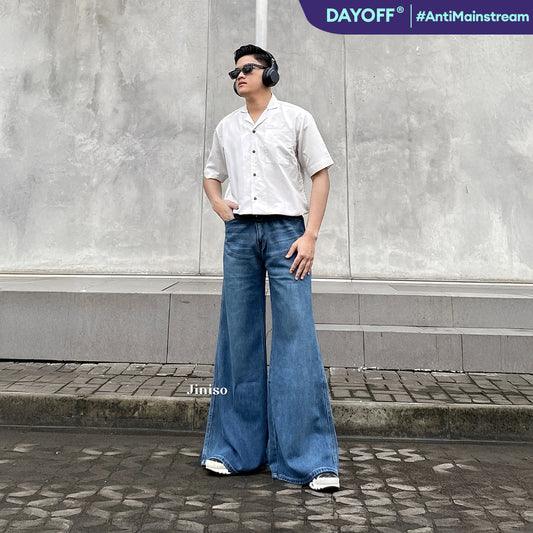 JINISO Bootcut Denim Jeans Pria 375