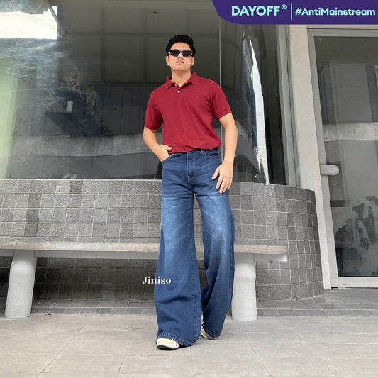 JINISO Bootcut Denim Jeans Pria 376