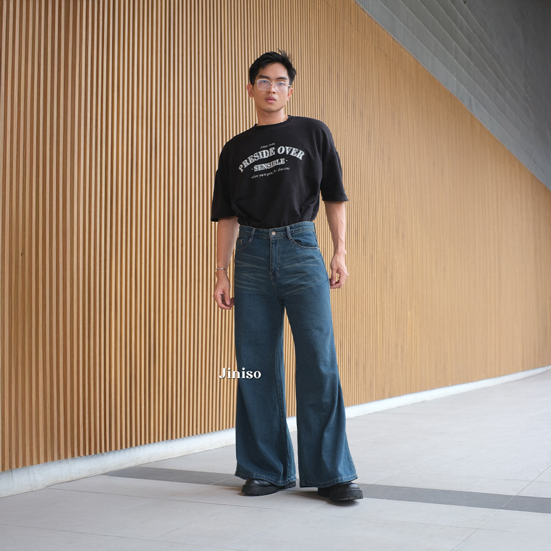 JINISO Bootcut Denim Jeans Pria 372