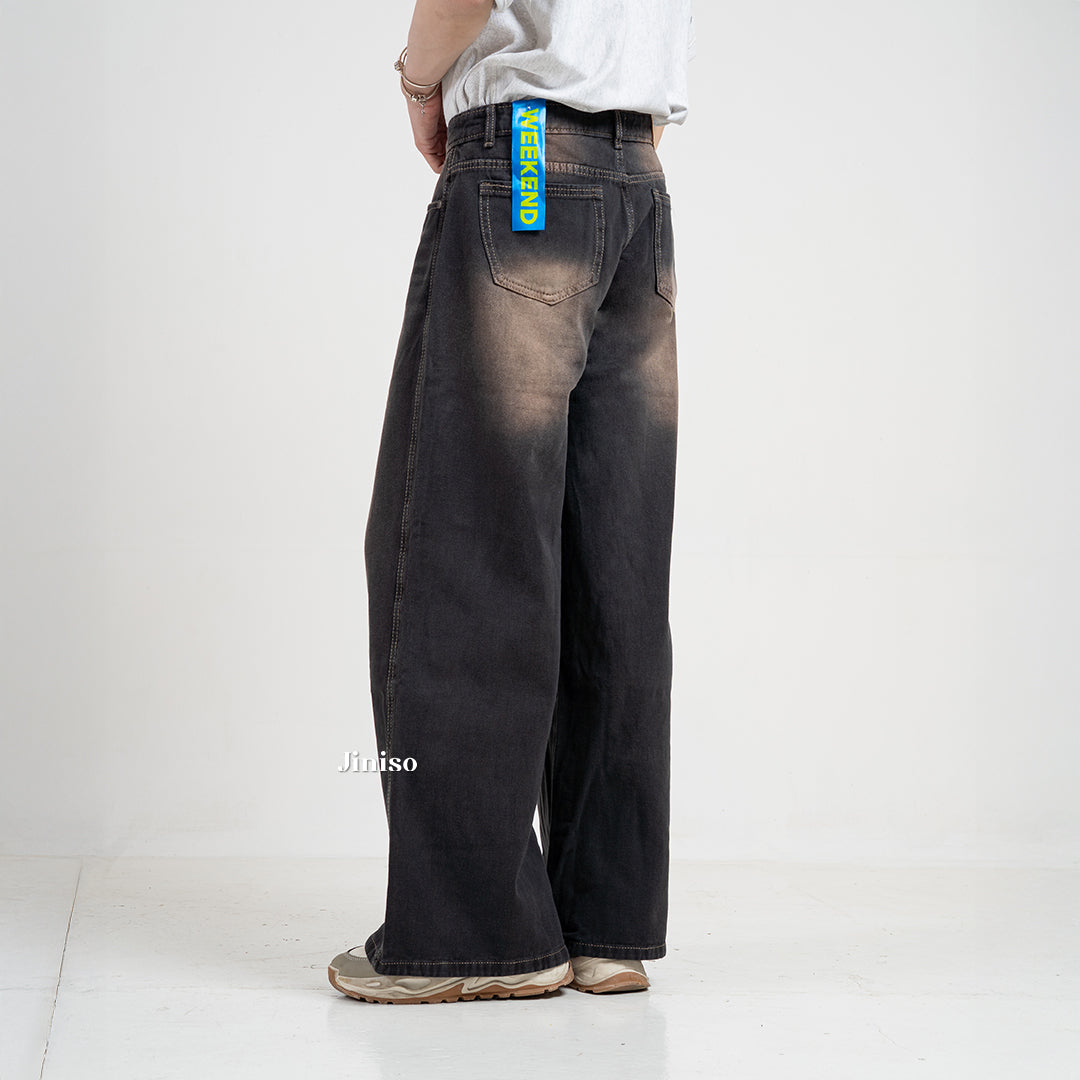 JINISO Oversize Baggy Loose Jeans Pria 753