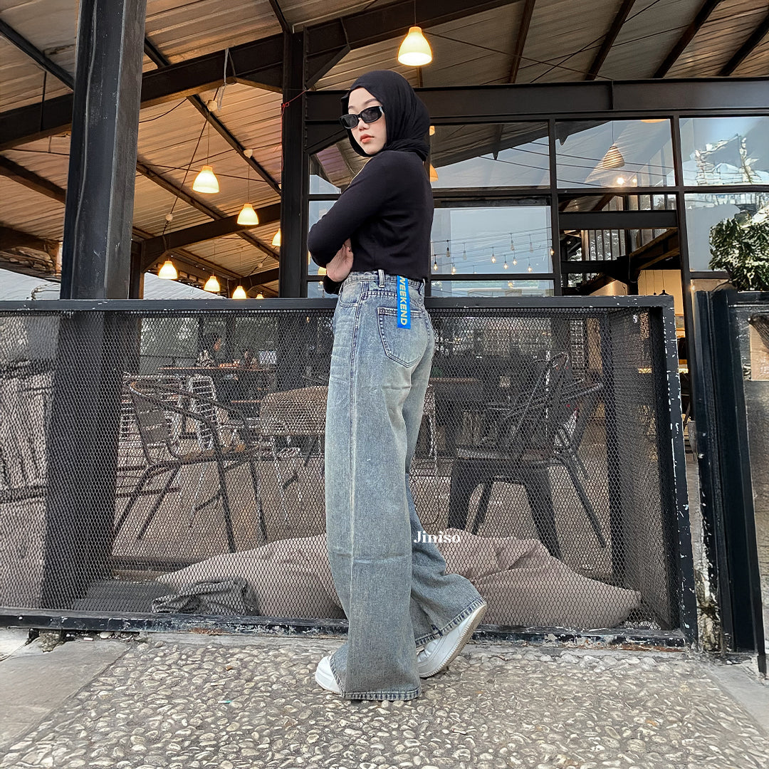 JINISO - Highwaist Oversize Baggy Loose Jeans 777 WEEKEND