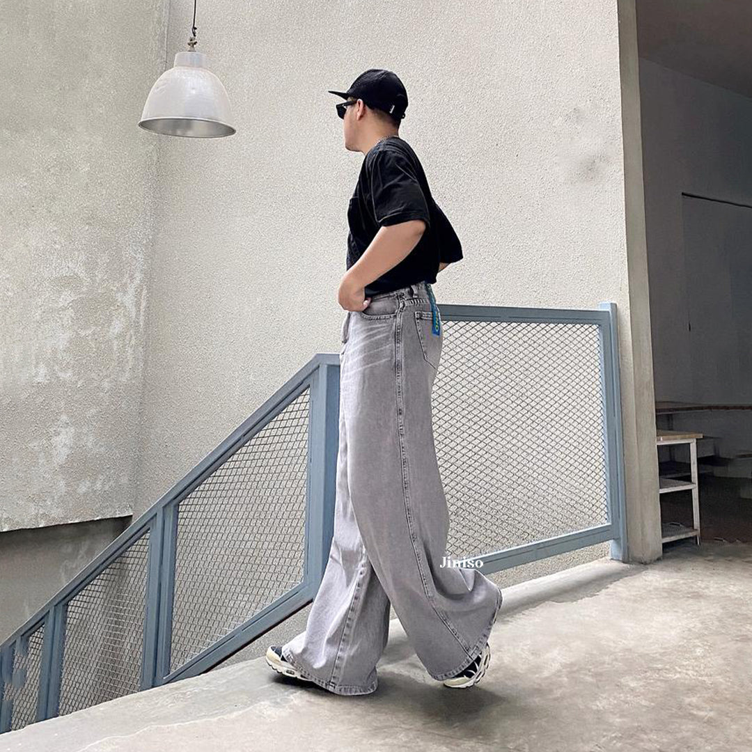 JINISO Oversize Baggy Loose Jeans Pria 688