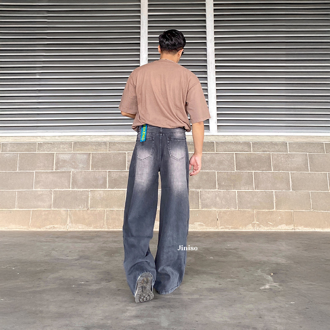 JINISO Oversize Baggy Loose Jeans Pria 752