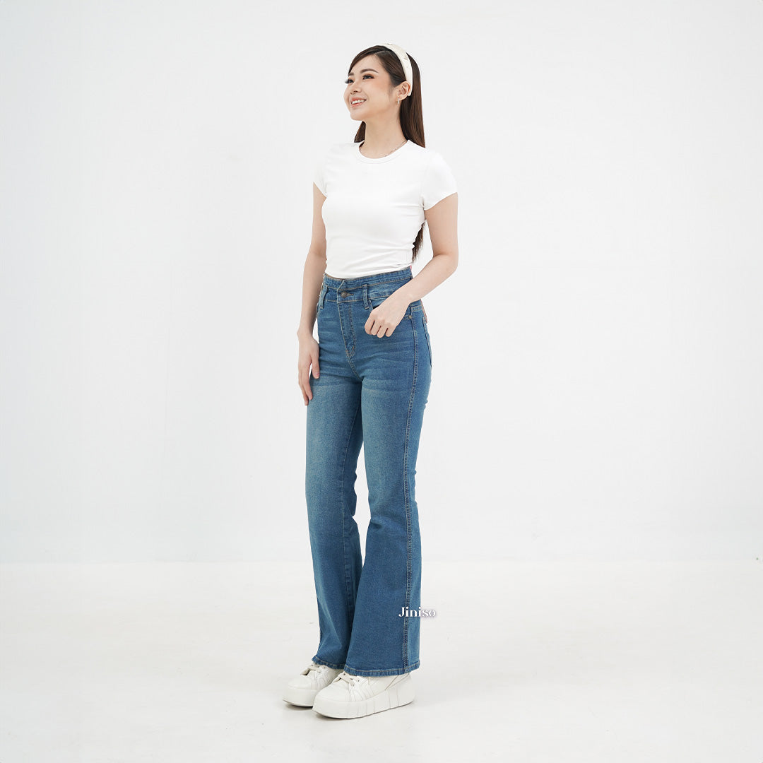 JINISO - Ultra Highwaist Cutbray Stretch Jeans 630 HANGOUT