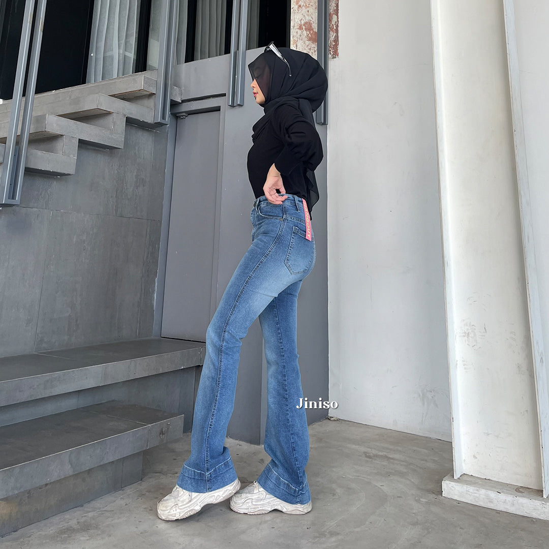 JINISO - Highwaist Stretch Cutbray Flare Jeans 736 HANGOUT