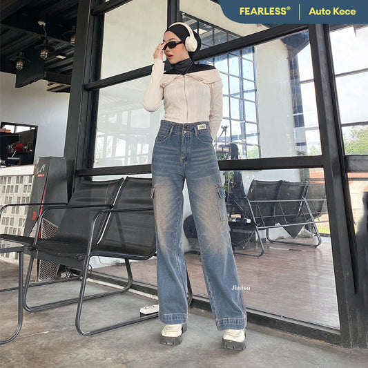 JINISO - Highwaist Cargo Loose Jeans 462 FEARLESS