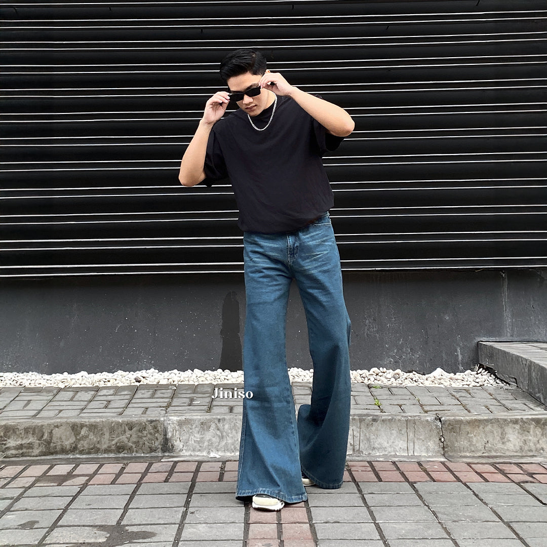 JINISO Bootcut Denim Jeans Pria 372