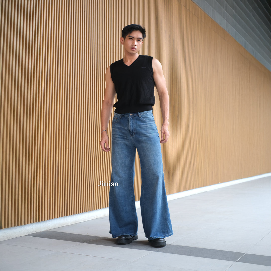 JINISO Bootcut Denim Jeans Pria 375
