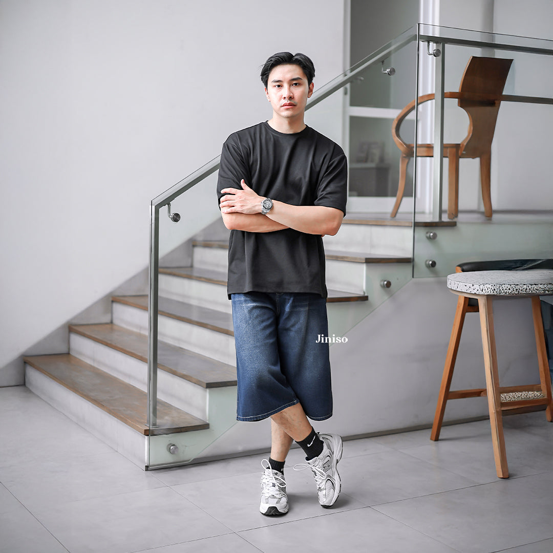 JINISO Jorts Baggy Short Jeans Pria 301
