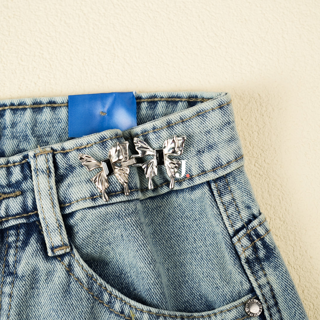 JINISO - 1set Kancing Pengecil Jeans Adjustable Butterfly