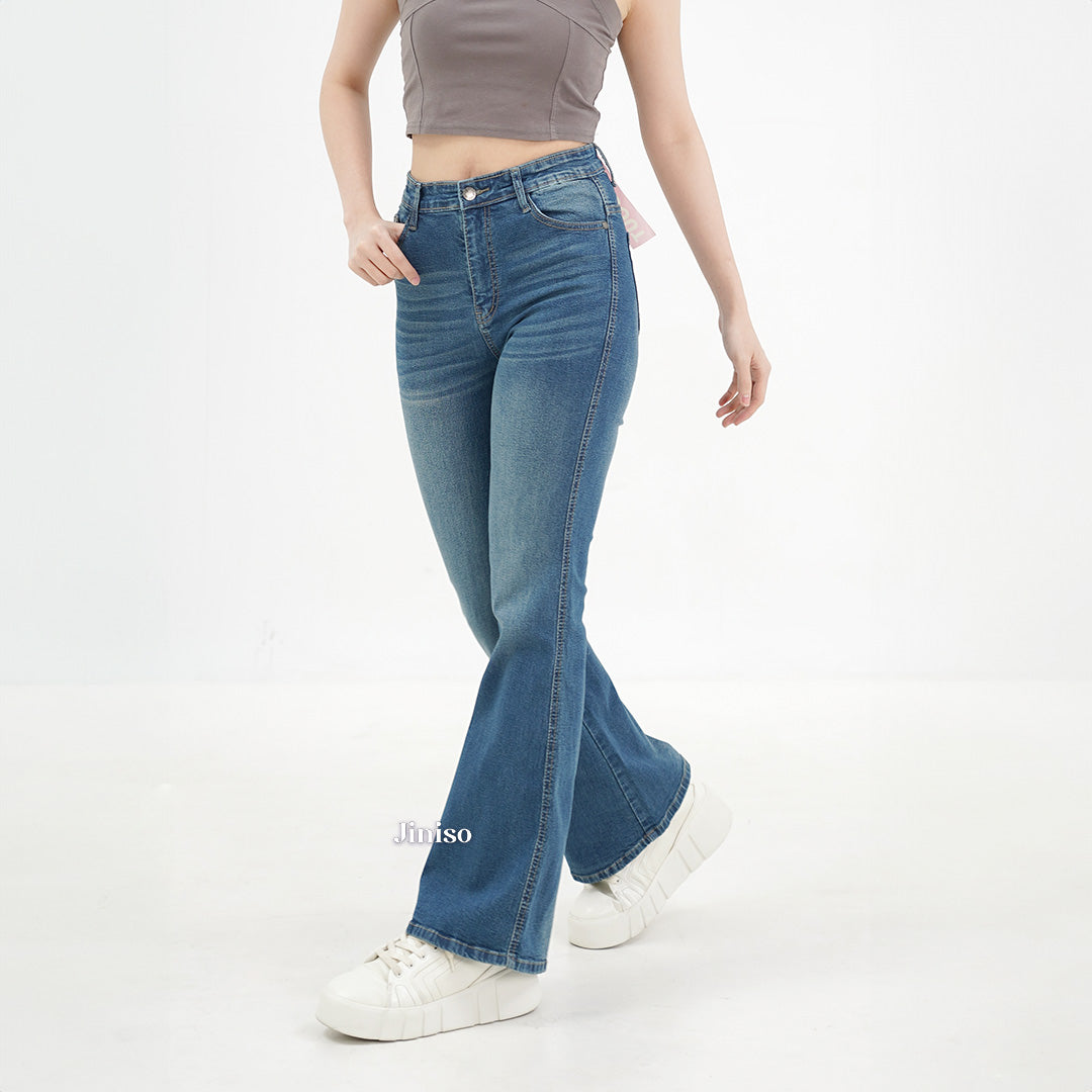 JINISO - Highwaist Stretch Cutbray Pocket Jeans 716 HANGOUT
