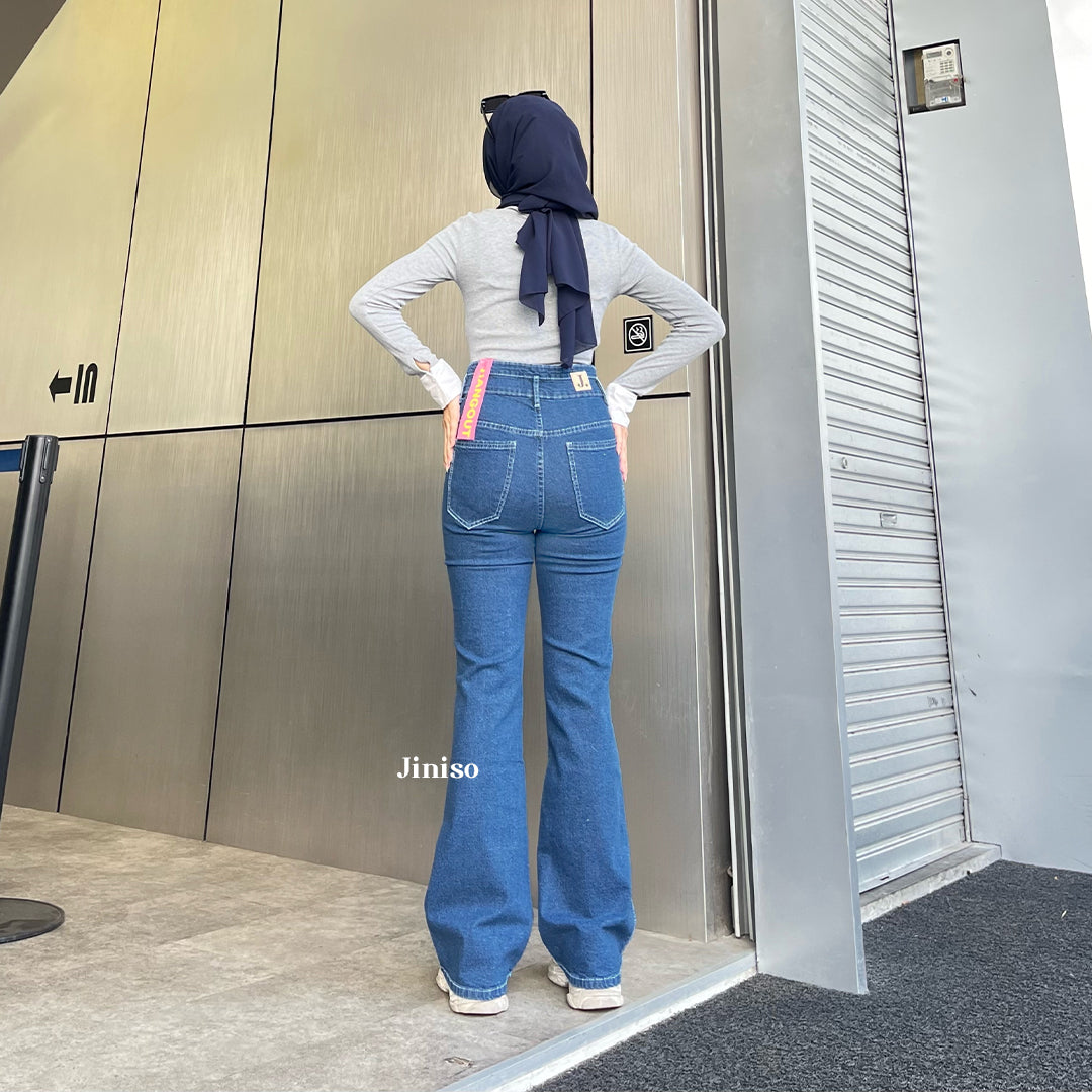 JINISO - Ultra Highwaist Cutbray Stretch Jeans 611 HANGOUT