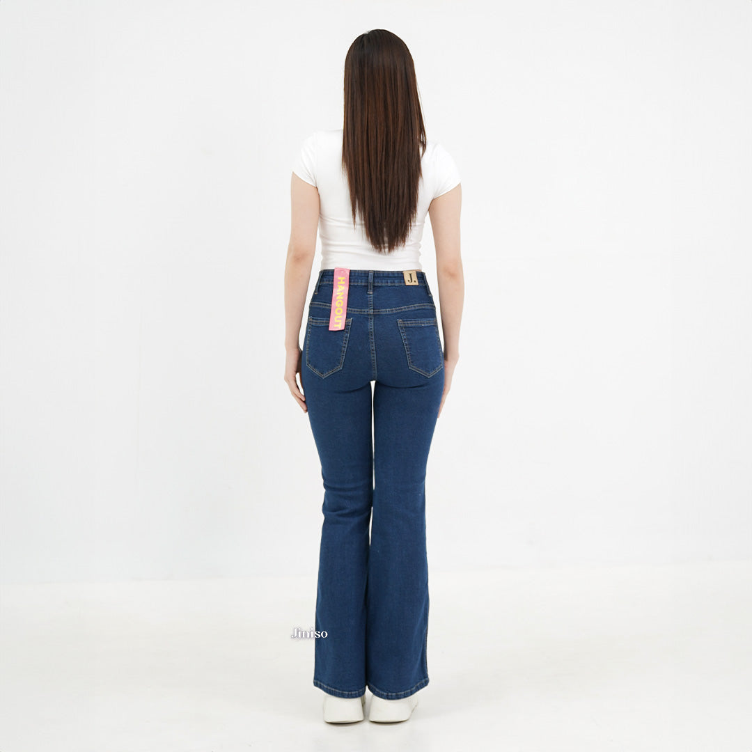JINISO - Highwaist Stretch Cutbray Pocket Jeans 715 HANGOUT