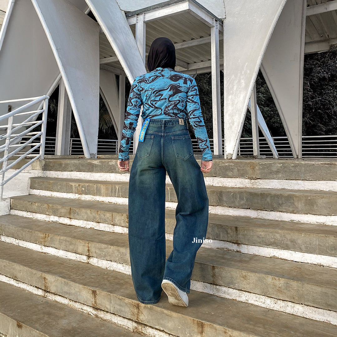JINISO - Highwaist Oversize Baggy Loose Jeans 758 WEEKEND