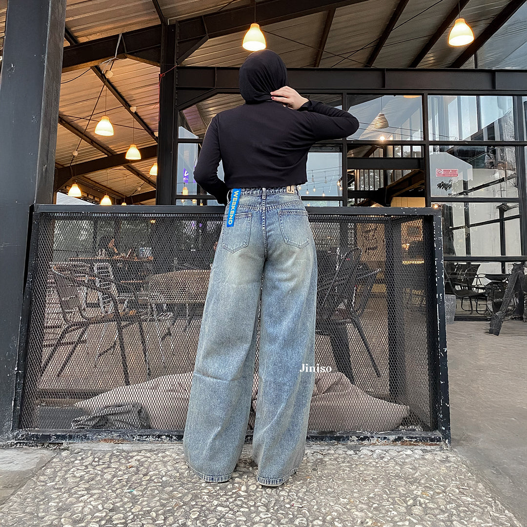 JINISO - Highwaist Oversize Baggy Loose Jeans 777 WEEKEND
