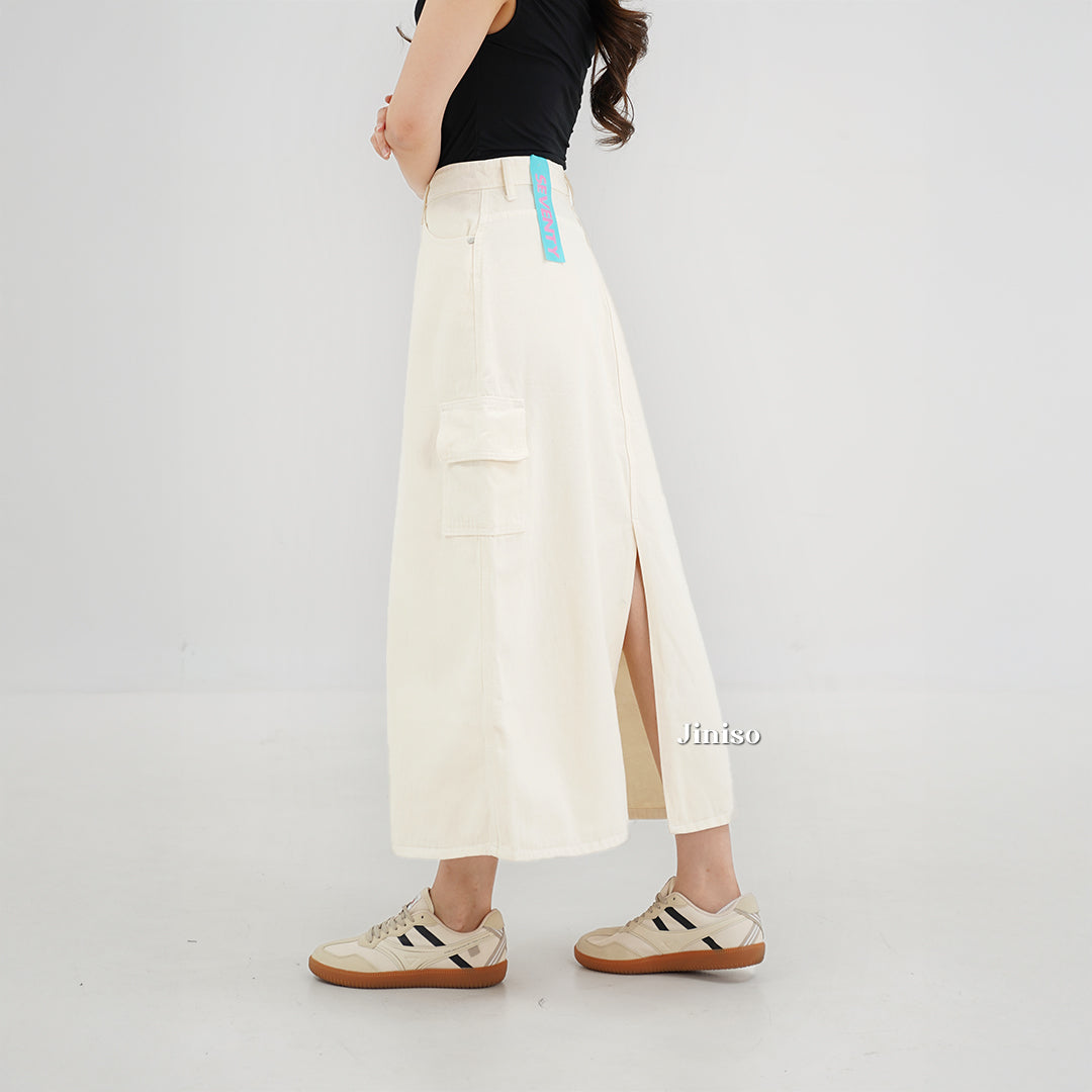 JINISO - Highwaist Rok Cargo Jeans Panjang 984 SEVENTY