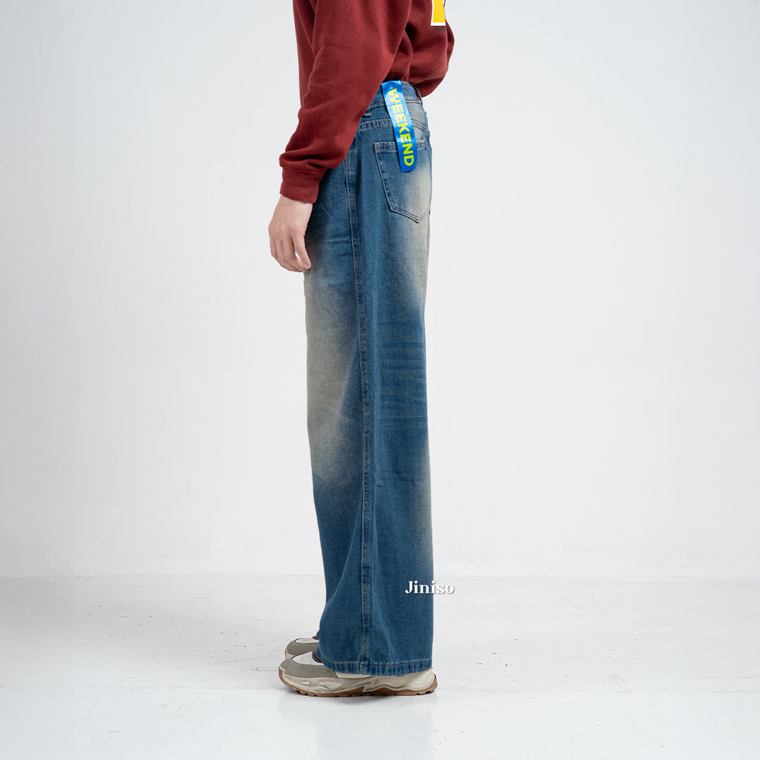 JINISO - Oversize Baggy Loose Jeans Pria 684