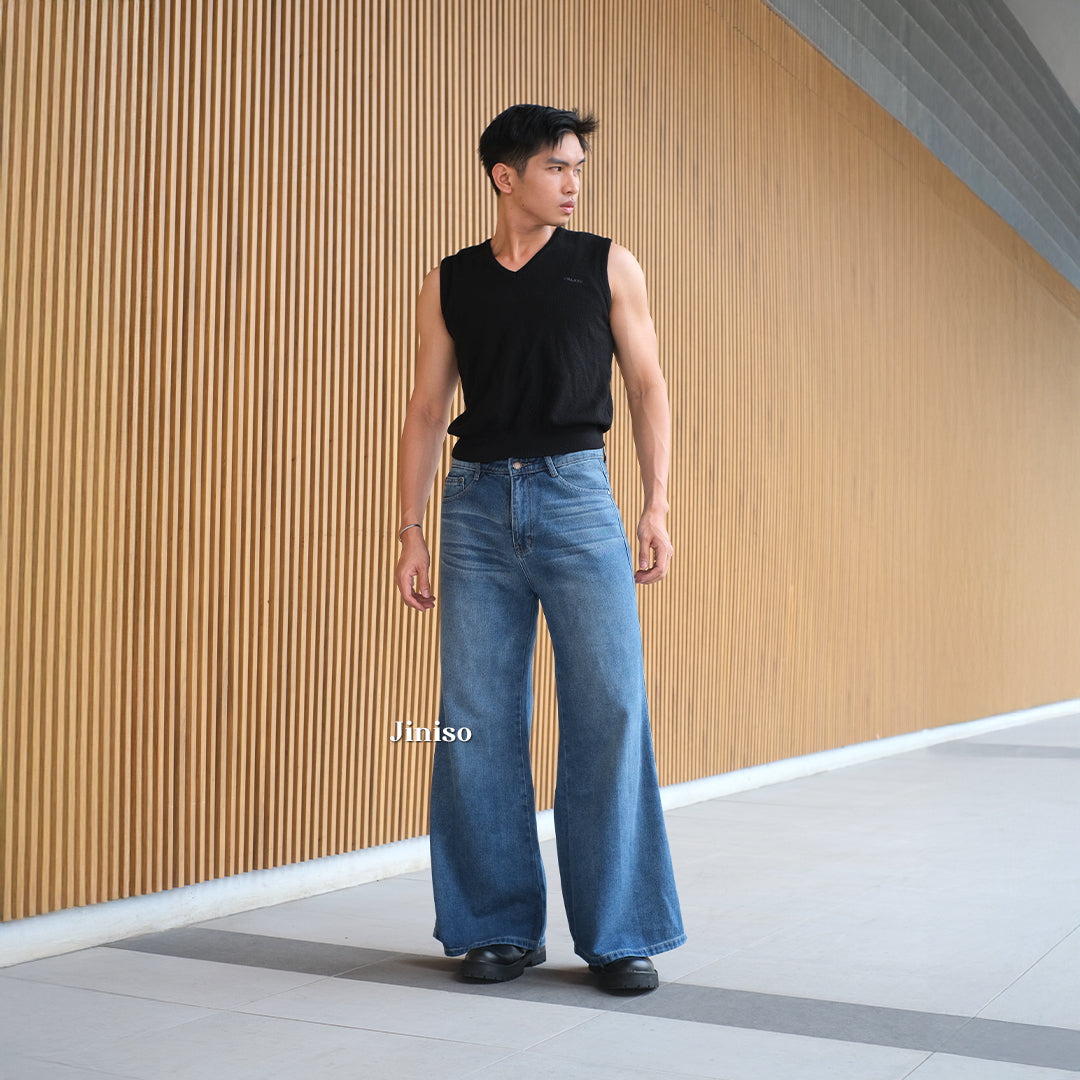 JINISO Bootcut Denim Jeans Pria 375