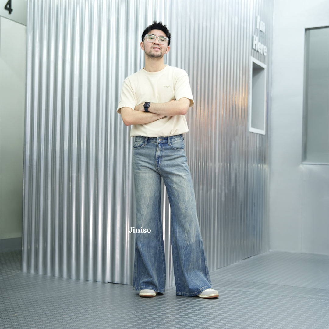 JINISO Bootcut Denim Jeans Pria 370
