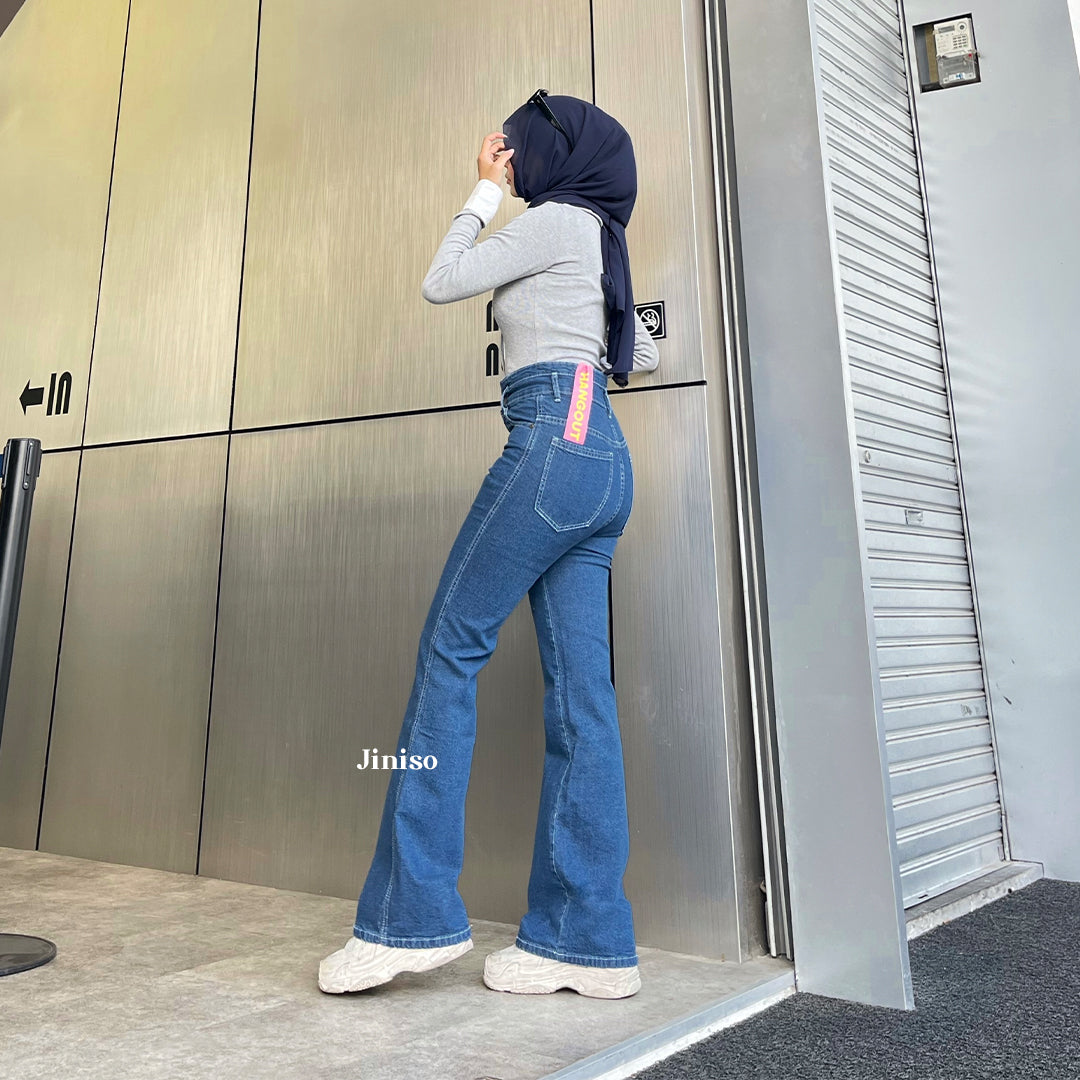 JINISO - Ultra Highwaist Cutbray Stretch Jeans 611 HANGOUT