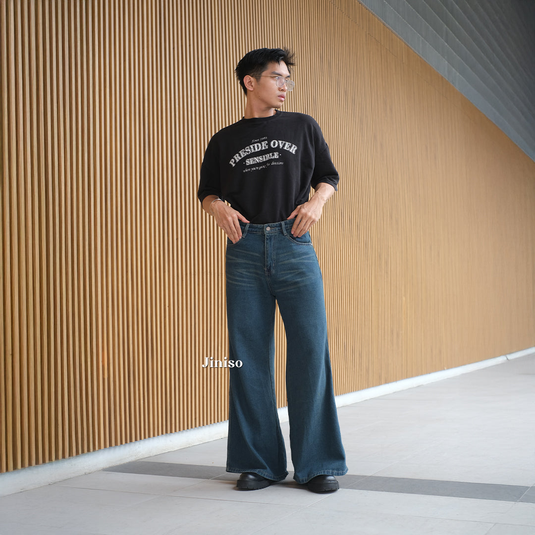 JINISO Bootcut Denim Jeans Pria 372