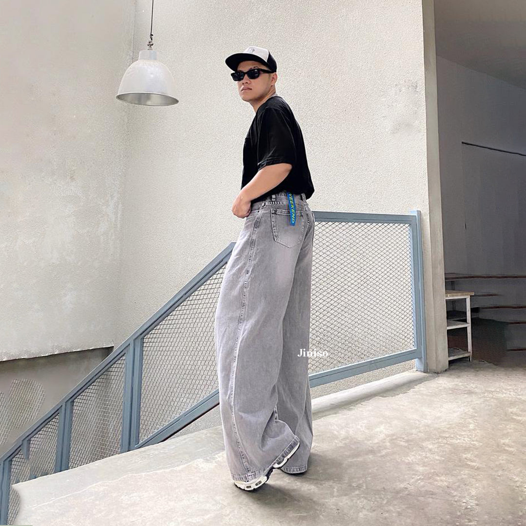 JINISO Oversize Baggy Loose Jeans Pria 688