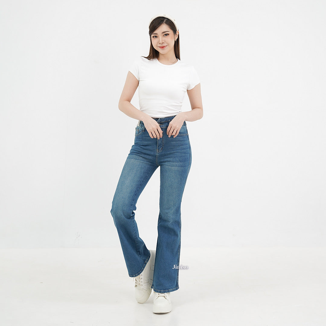 JINISO - Ultra Highwaist Cutbray Stretch Jeans 630 HANGOUT