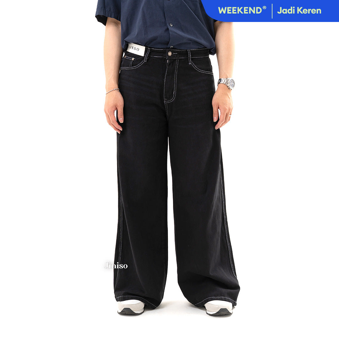 JINISO Oversize Baggy Loose Jeans Pria 675