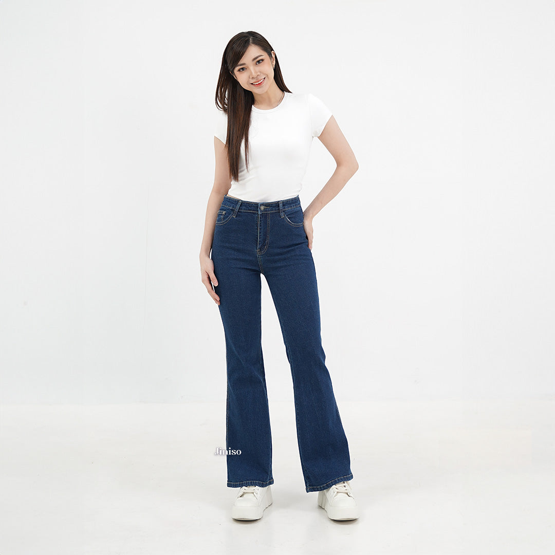 JINISO - Highwaist Stretch Cutbray Pocket Jeans 715 HANGOUT