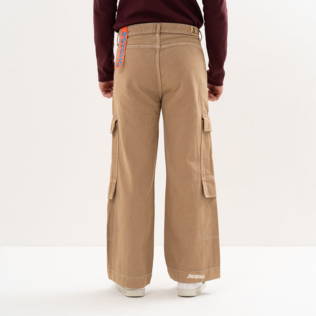 JINISO Highwaist Cargo Loose Jeans Pria 551