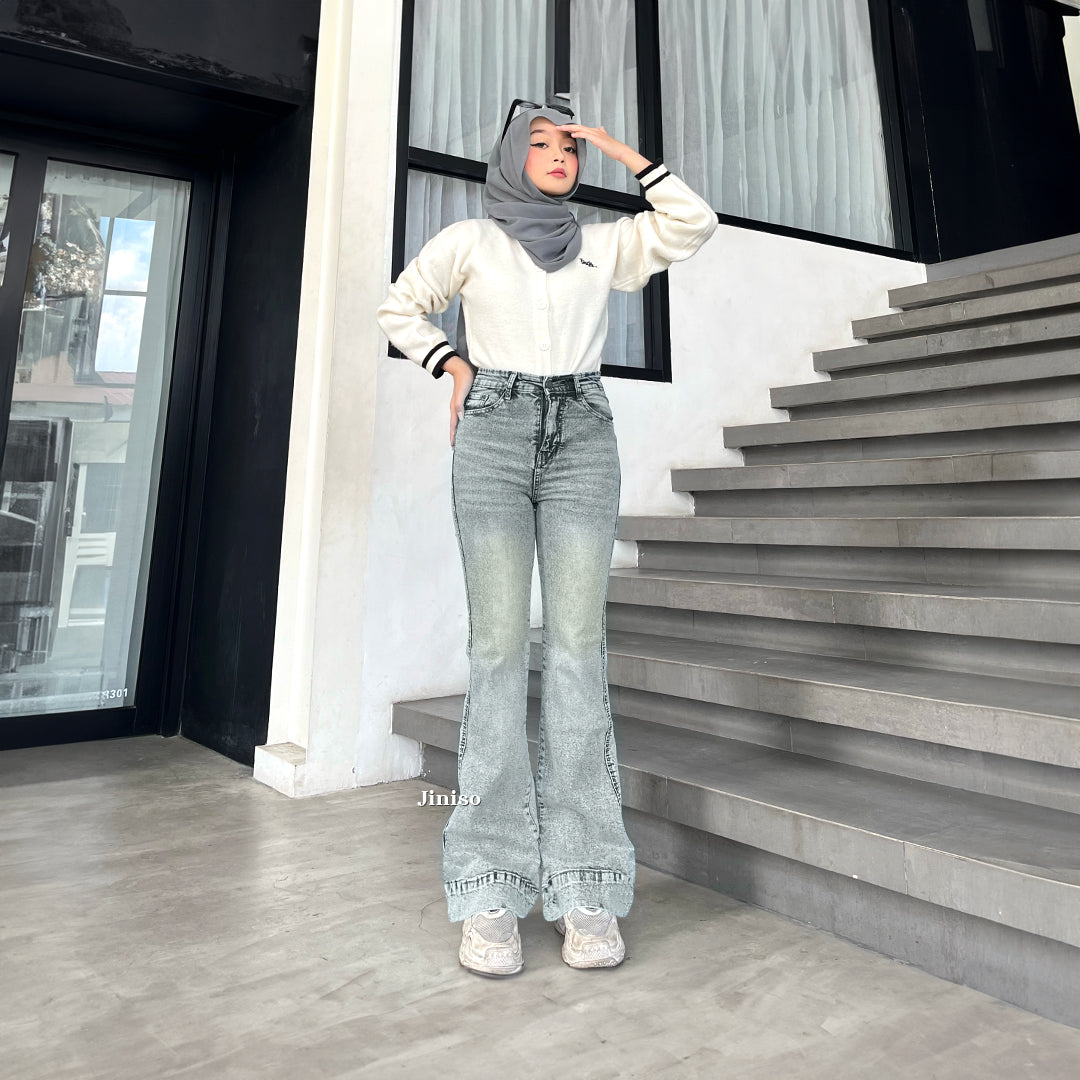 JINISO - Highwaist Stretch Cutbray Flare Jeans 730 HANGOUT