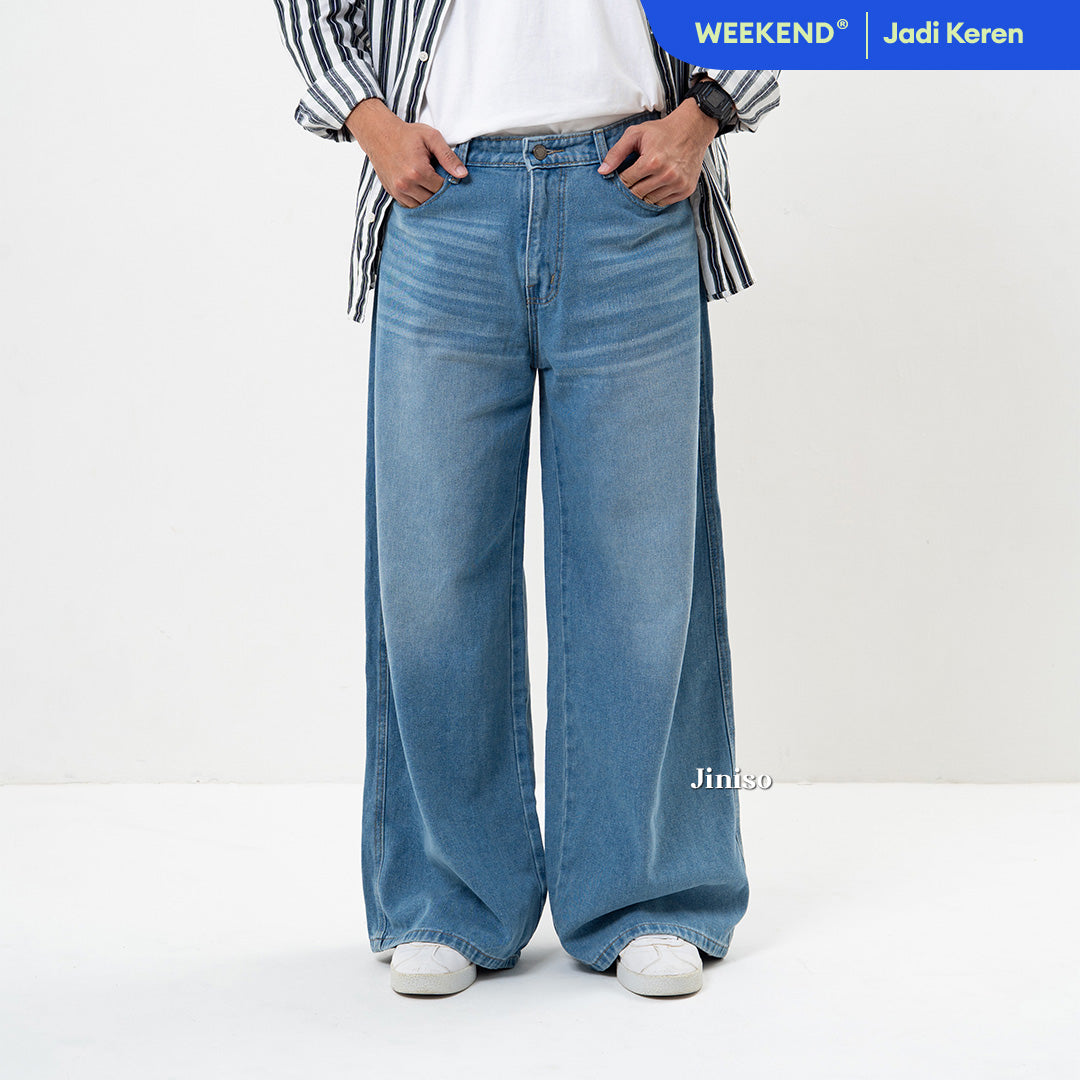 JINISO Oversize Baggy Loose Jeans Pria 772
