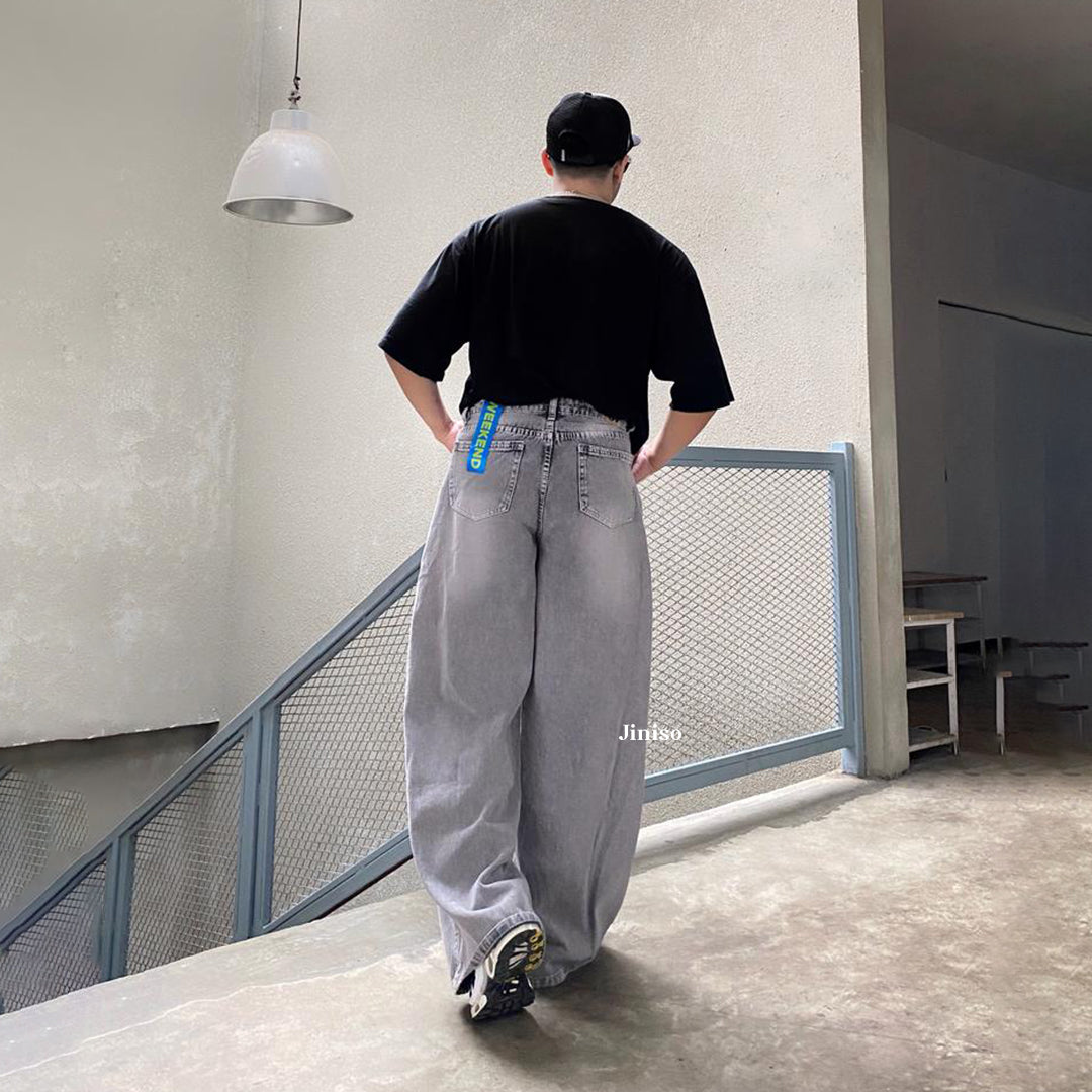 JINISO Oversize Baggy Loose Jeans Pria 688