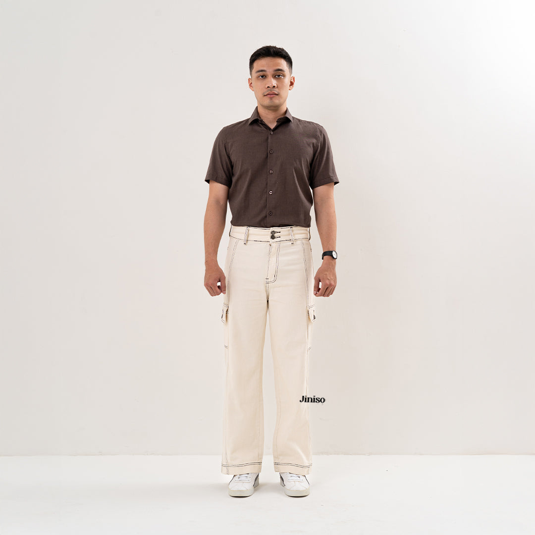 JINISO Loose Cargo Denim Jeans Pria 409