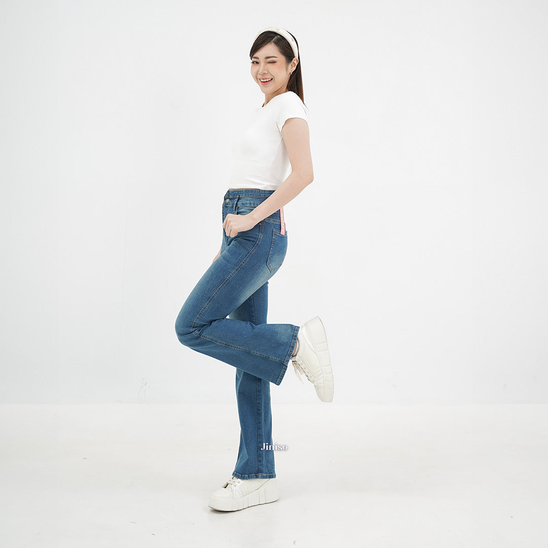 JINISO - Ultra Highwaist Cutbray Stretch Jeans 630 HANGOUT